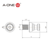 Fixation cylindrique à tirette Tige de préhension de serrage